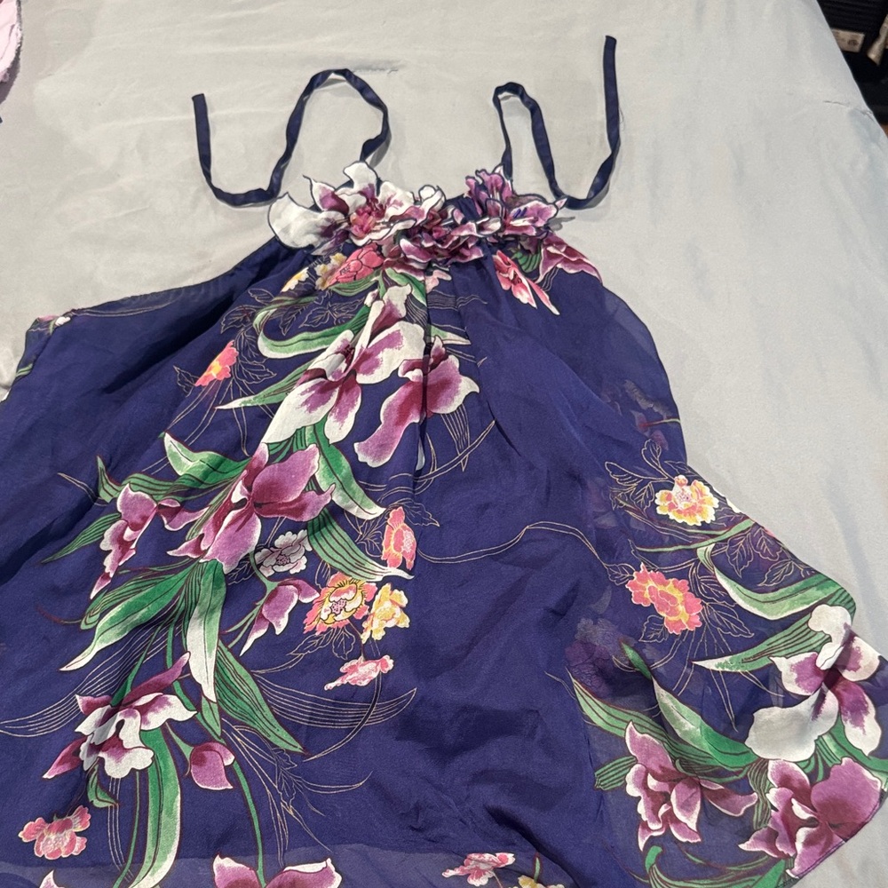 Elie Tahari Navy Floral Camisole